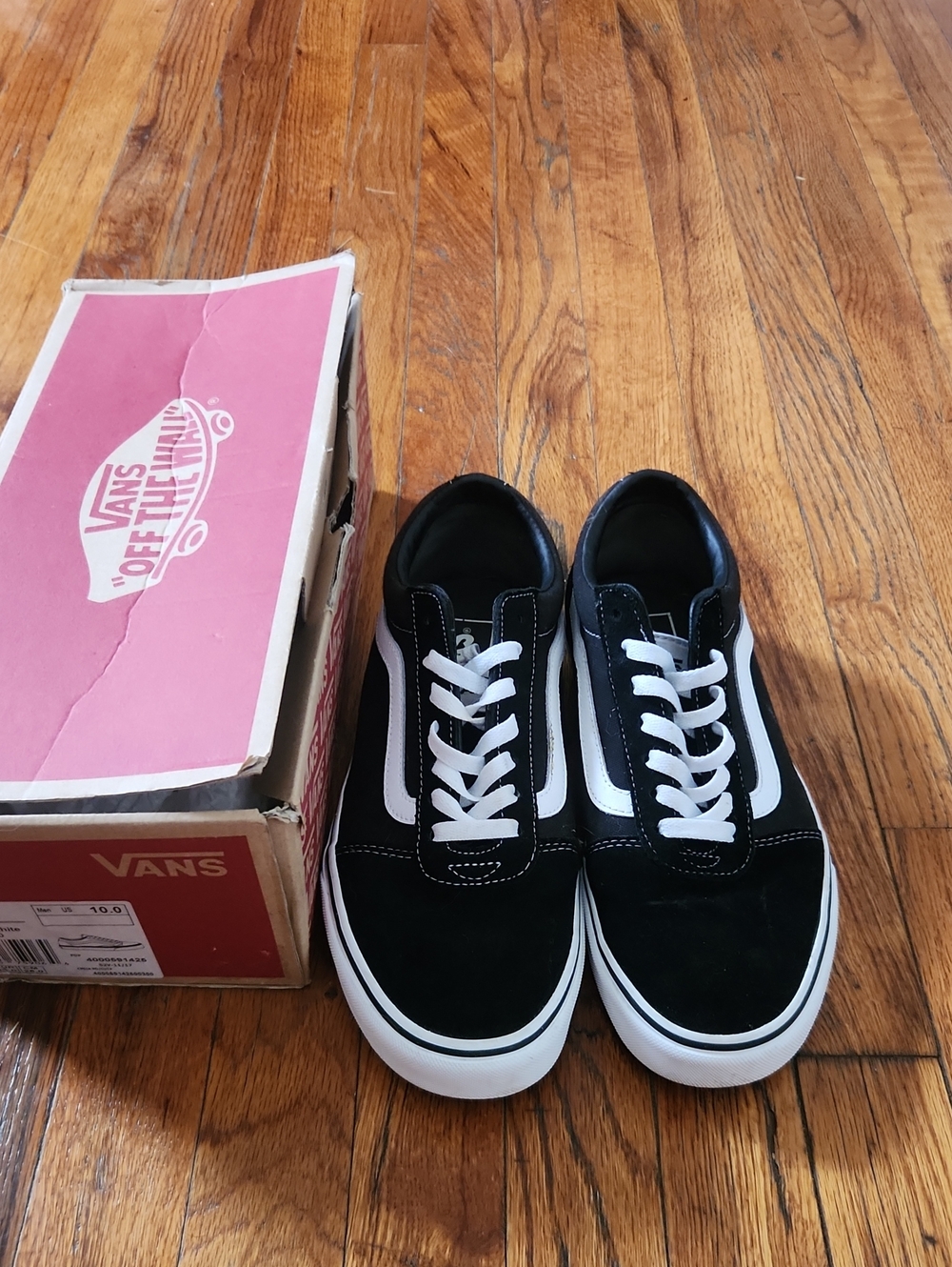 Vans Black and White Old Skool Low-Top Sneakers